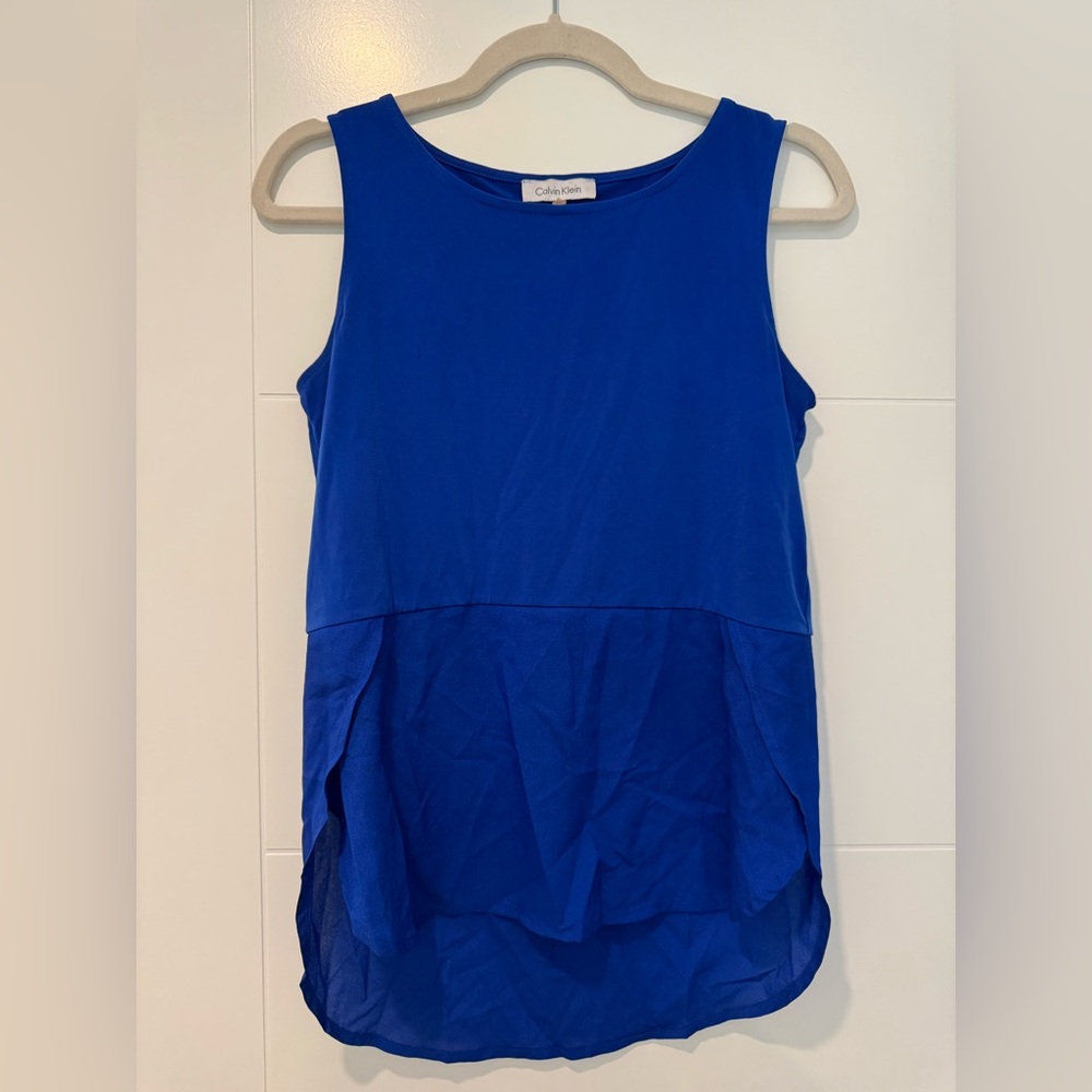 Calvin Klein Royal Blue Layered Tank Top